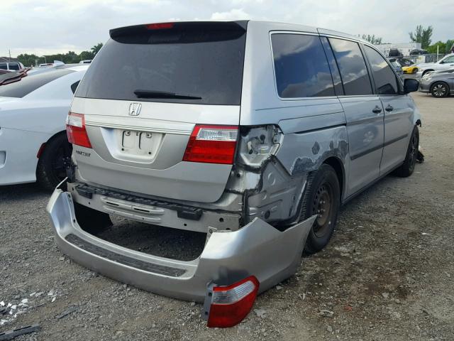 5FNRL38246B006478 - 2006 HONDA ODYSSEY LX SILVER photo 4