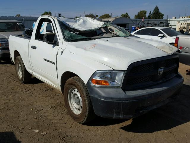 3C6JD6AP9CG197507 - 2012 DODGE RAM 1500 S WHITE photo 1