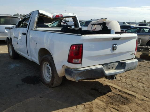 3C6JD6AP9CG197507 - 2012 DODGE RAM 1500 S WHITE photo 3