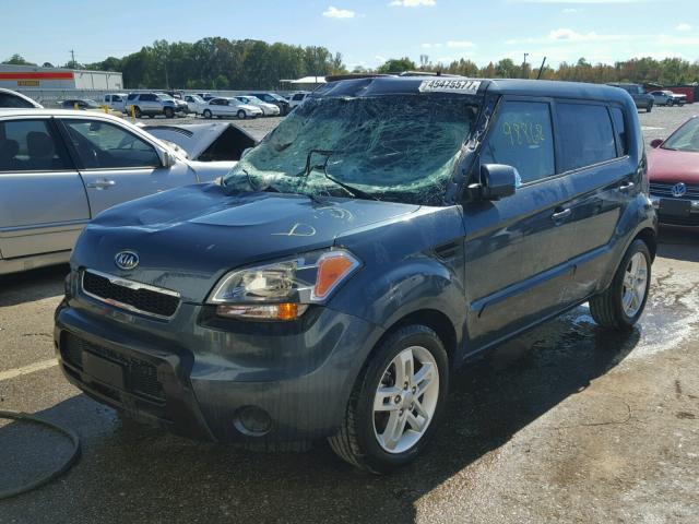 KNDJT2A29B7345724 - 2011 KIA SOUL + BLUE photo 2