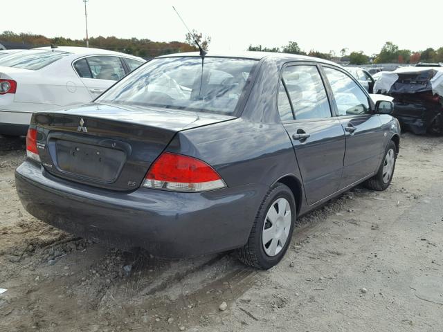 JA3AJ26E84U028299 - 2004 MITSUBISHI LANCER GRAY photo 4