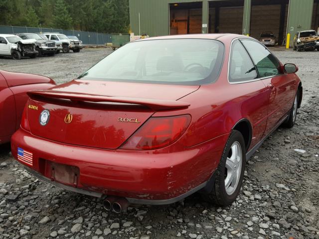 19UYA2252VL017183 - 1997 ACURA 3.0CL RED photo 4