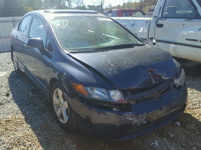 1HGFA16847L093383 - 2007 HONDA CIVIC EX BLUE photo 1