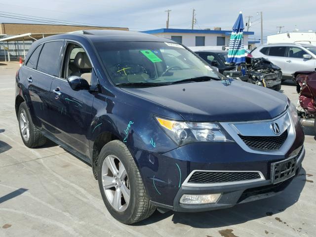 2HNYD2H20CH530536 - 2012 ACURA MDX BLUE photo 1