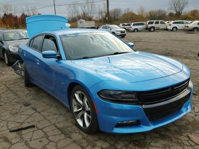 2C3CDXCT0FH902382 - 2015 DODGE CHARGER R/ BLUE photo 1