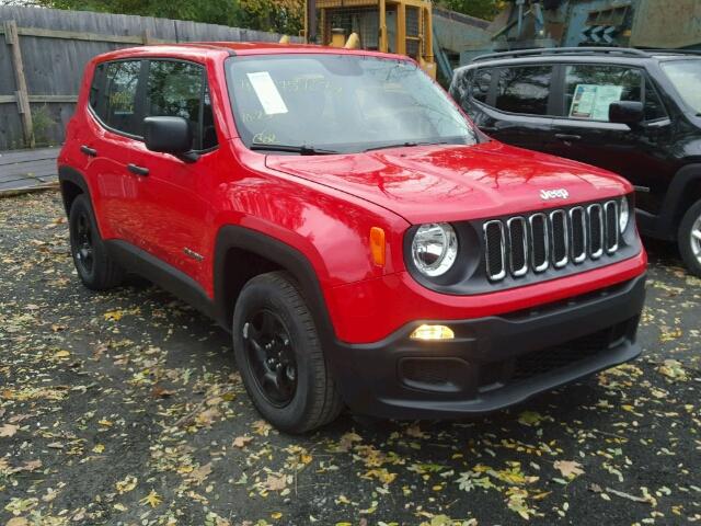 ZACCJAAH3HPG00148 - 2017 JEEP RENEGADE S RED photo 1