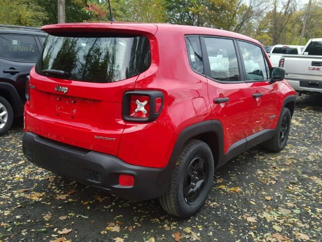 ZACCJAAH3HPG00148 - 2017 JEEP RENEGADE S RED photo 4