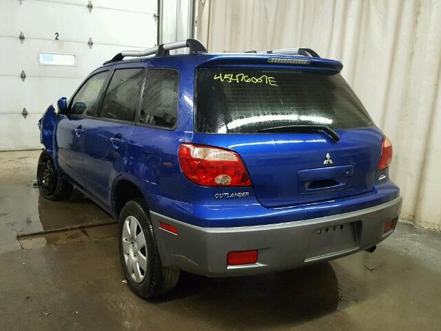 JA4LZ31F56U609104 - 2006 MITSUBISHI OUTLANDER BLUE photo 3