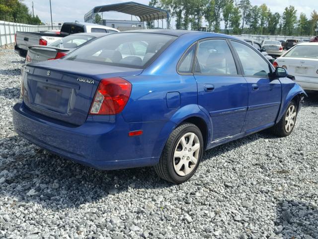 KL5JD56ZX5K132115 - 2005 SUZUKI FORENZA S BLUE photo 4