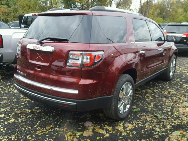 1GKKRSKD5HJ190737 - 2017 GMC ACADIA LIM BURGUNDY photo 4