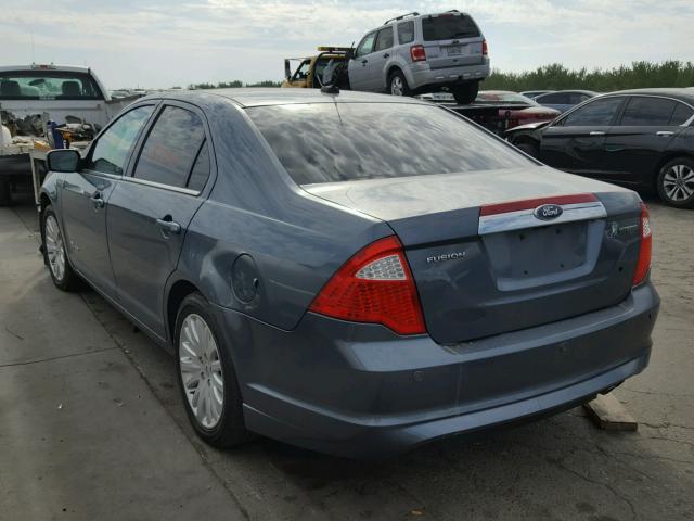 3FADP0L39CR450372 - 2012 FORD FUSION HYB BLUE photo 3