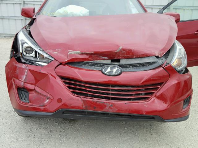 KM8JT3AF9FU071842 - 2015 HYUNDAI TUCSON GLS RED photo 9