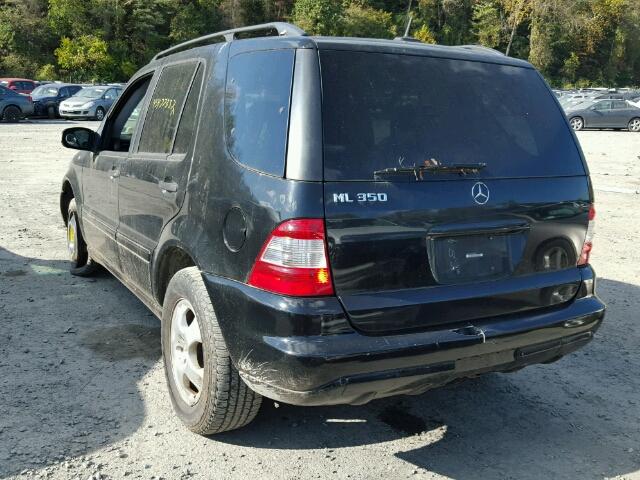 4JGAB57E34A468281 - 2004 MERCEDES-BENZ ML 350 BLACK photo 3