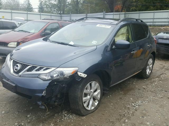 JN8AZ1MW0DW303396 - 2013 NISSAN MURANO BLUE photo 2