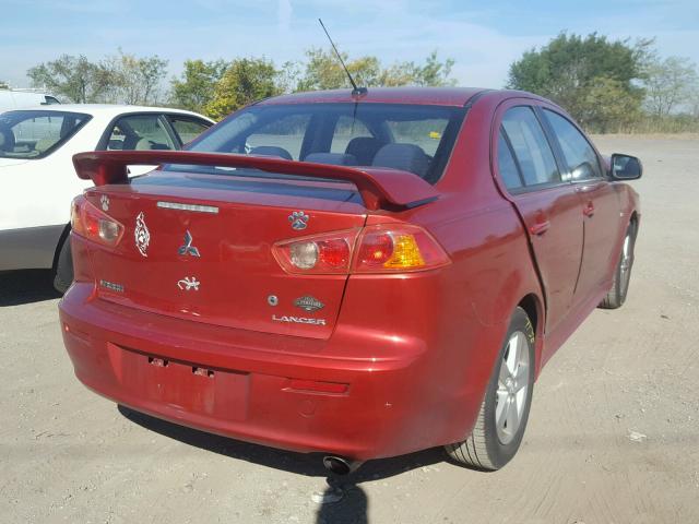 JA3AU26U99U039415 - 2009 MITSUBISHI LANCER ES/ RED photo 4