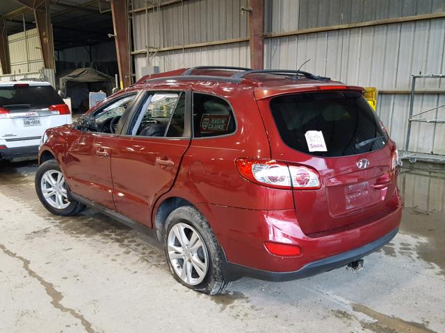 5NMSH4AG8AH386866 - 2010 HYUNDAI SANTA FE S RED photo 3