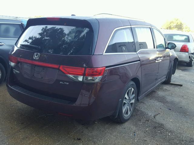 5FNRL5H90FB008513 - 2015 HONDA ODYSSEY TO MAROON photo 4