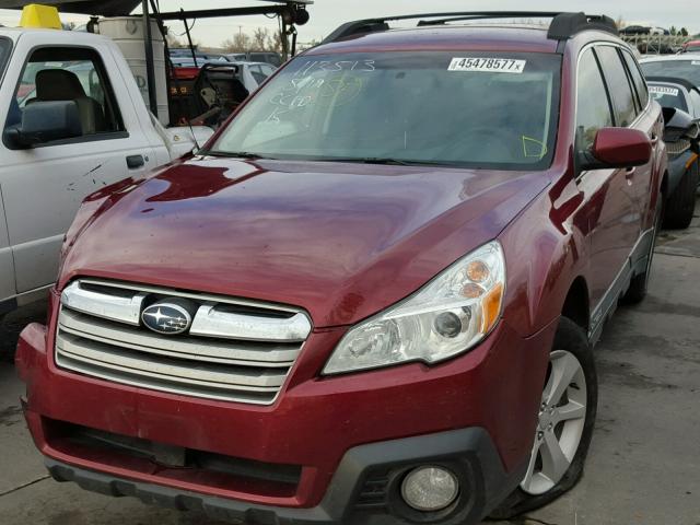 4S4BRCCC0D3227968 - 2013 SUBARU OUTBACK 2. RED photo 2