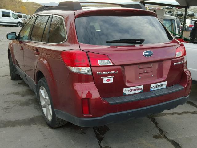4S4BRCCC0D3227968 - 2013 SUBARU OUTBACK 2. RED photo 4