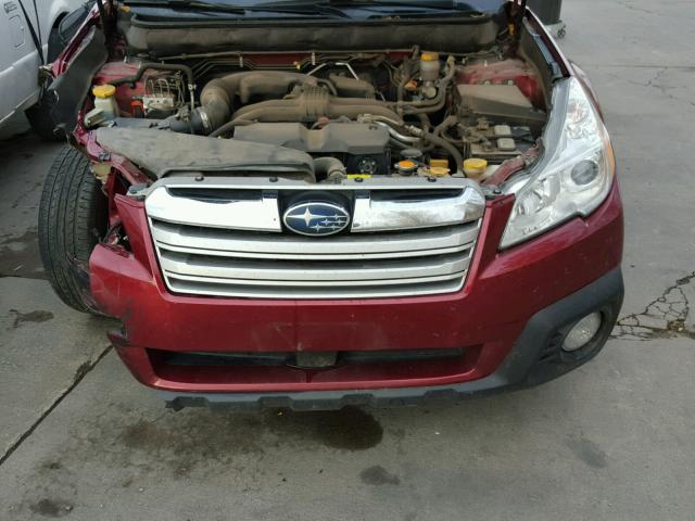 4S4BRCCC0D3227968 - 2013 SUBARU OUTBACK 2. RED photo 7