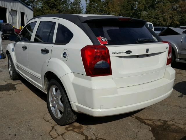 1B3HB48B67D373994 - 2007 DODGE CALIBER WHITE photo 3