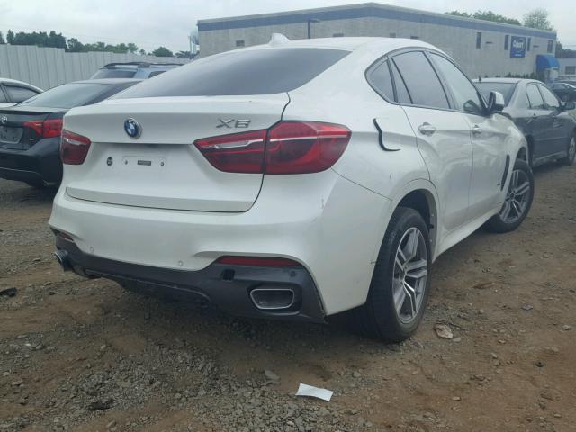 5UXKU2C53F0F95095 - 2015 BMW X6 XDRIVE3 WHITE photo 4