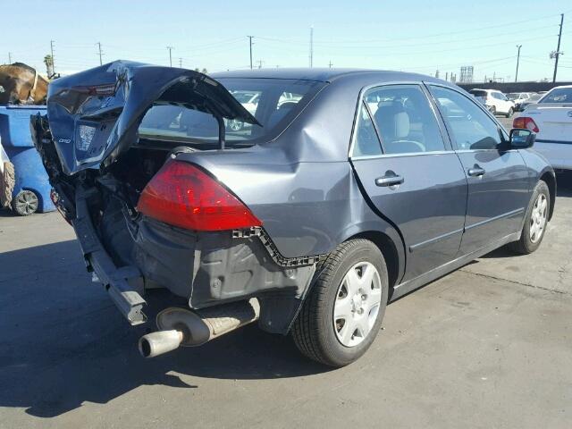 1HGCM56416A019489 - 2006 HONDA ACCORD LX GRAY photo 4