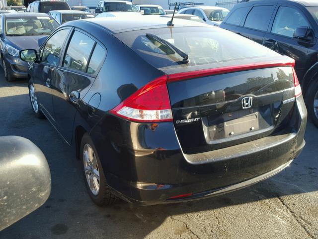 JHMZE2H71AS002222 - 2010 HONDA INSIGHT EX BLACK photo 3