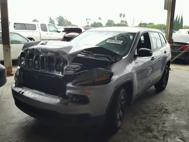 1C4PJLAB0EW250985 - 2014 JEEP CHEROKEE S SILVER photo 2