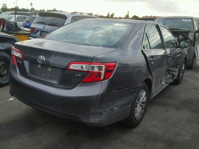 4T4BF1FK2ER422505 - 2014 TOYOTA CAMRY L GRAY photo 4