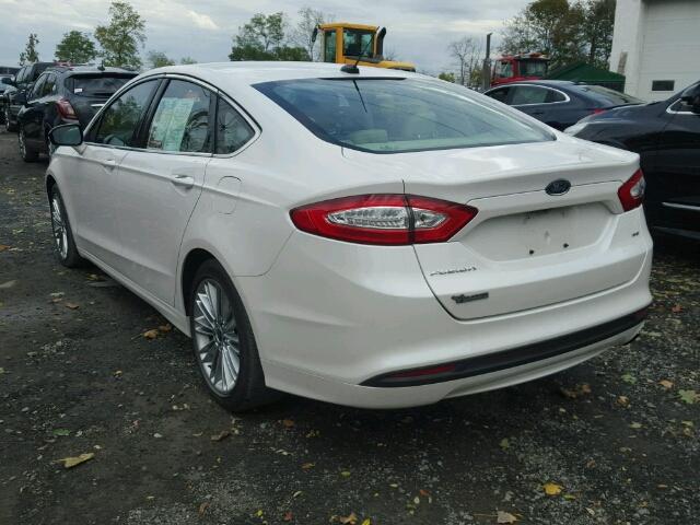 3FA6P0HD5ER190520 - 2014 FORD FUSION SE WHITE photo 3