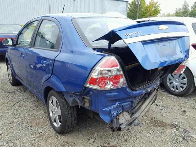 KL1TD5DEXAB073054 - 2010 CHEVROLET AVEO LS BLUE photo 3