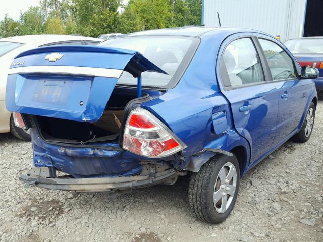 KL1TD5DEXAB073054 - 2010 CHEVROLET AVEO LS BLUE photo 4