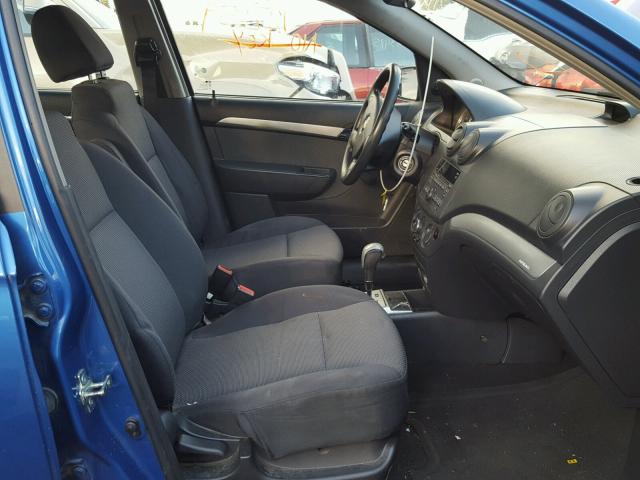 KL1TD5DEXAB073054 - 2010 CHEVROLET AVEO LS BLUE photo 5