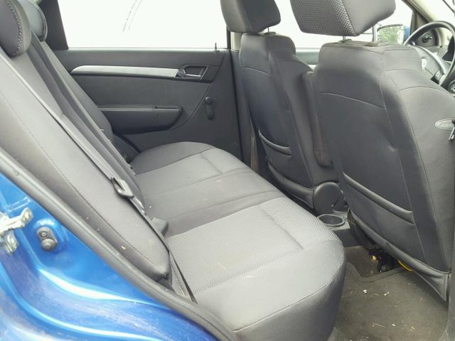 KL1TD5DEXAB073054 - 2010 CHEVROLET AVEO LS BLUE photo 6