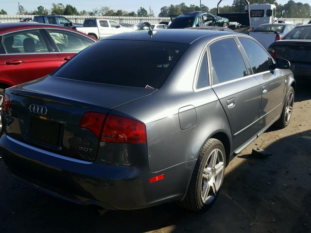 WAUAF78E98A056663 - 2008 AUDI A4 2.0T GRAY photo 4