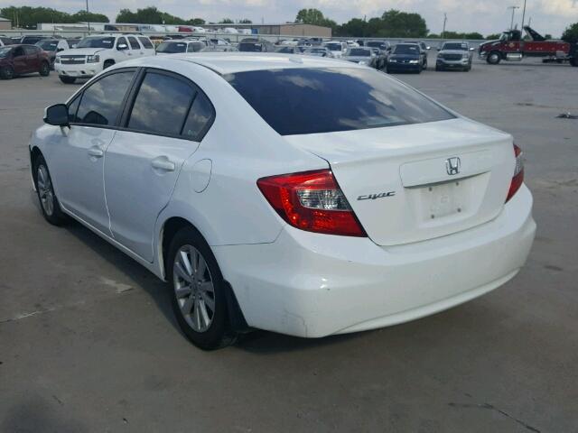 2HGFB2F91CH580740 - 2012 HONDA CIVIC EXL 白色 照片 3