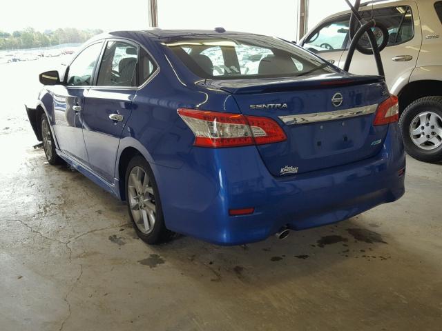 3N1AB7APXDL776182 - 2013 NISSAN SENTRA S BLUE photo 3