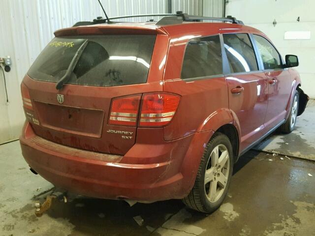 3D4GH57V09T594324 - 2009 DODGE JOURNEY SX RED photo 4