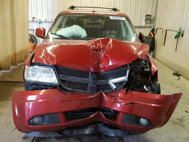 3D4GH57V09T594324 - 2009 DODGE JOURNEY SX RED photo 9