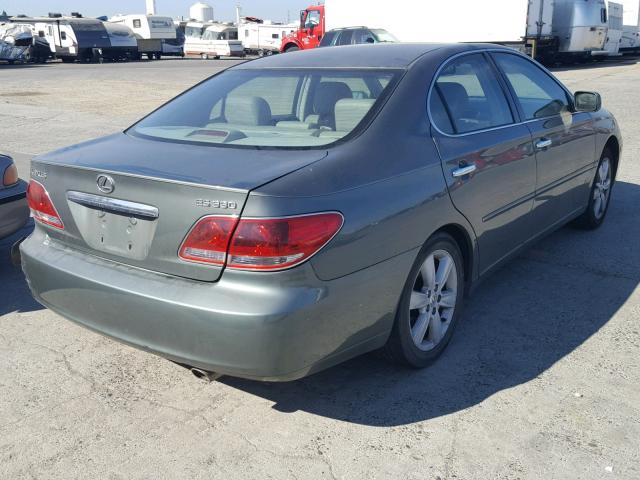 JTHBA30G255095044 - 2005 LEXUS ES 330 GREEN photo 4