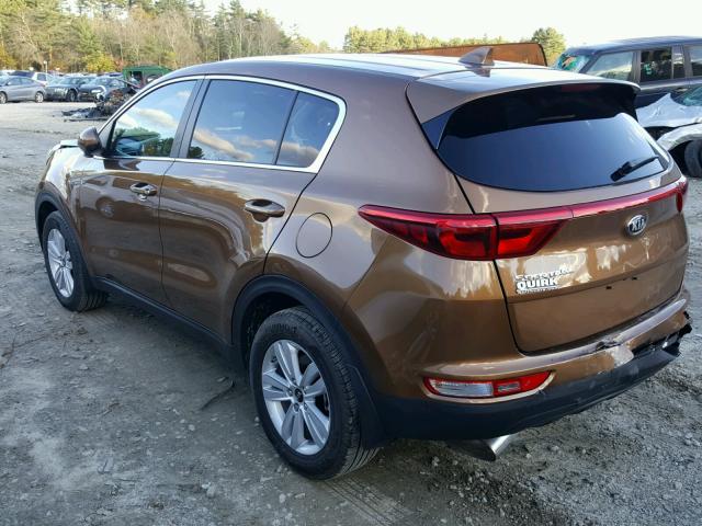 KNDPMCAC0J7344532 - 2018 KIA SPORTAGE L ORANGE photo 3