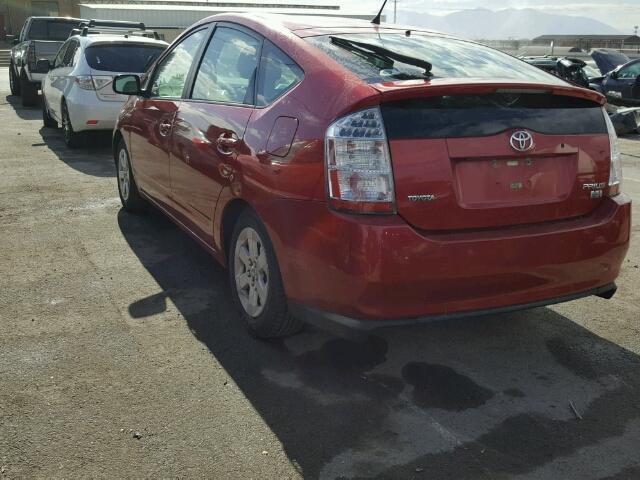 JTDKB20U073226792 - 2007 TOYOTA PRIUS RED photo 3