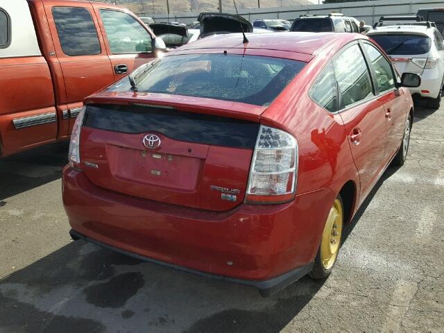 JTDKB20U073226792 - 2007 TOYOTA PRIUS RED photo 4