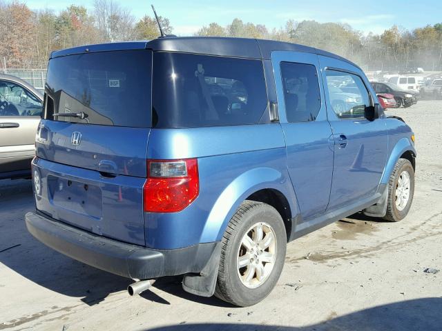 5J6YH177X6L001386 - 2006 HONDA ELEMENT EX BLUE photo 4