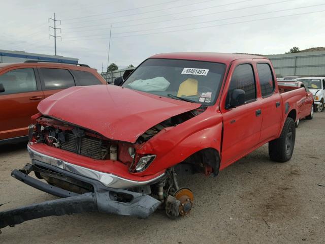 5TEHN72N02Z103041 - 2002 TOYOTA TACOMA DOU RED photo 2