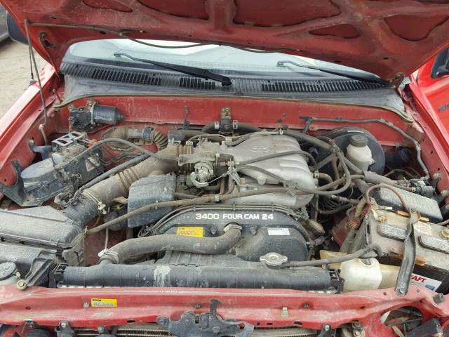 5TEHN72N02Z103041 - 2002 TOYOTA TACOMA DOU RED photo 7