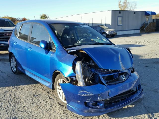 JHMGD38678S013548 - 2008 HONDA FIT SPORT BLUE photo 1