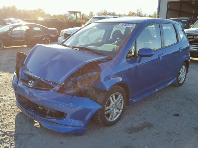 JHMGD38678S013548 - 2008 HONDA FIT SPORT BLUE photo 2