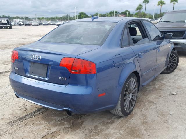 WAUBF78E46A261616 - 2006 AUDI A4 S-LINE BLUE photo 4